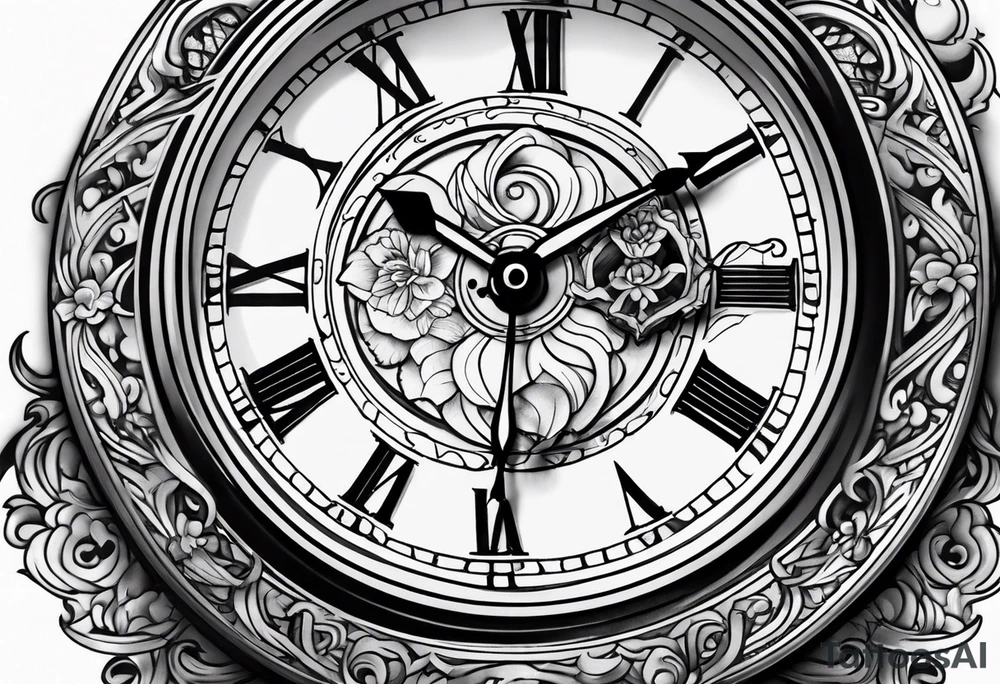 Pocket watch tattoo idea