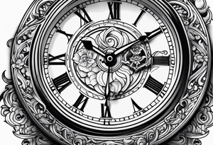 Pocket watch tattoo idea