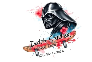 Skateboarding Darth Vader
WORDS "Darth Carter"
12/29/88-01/06/24 tattoo idea