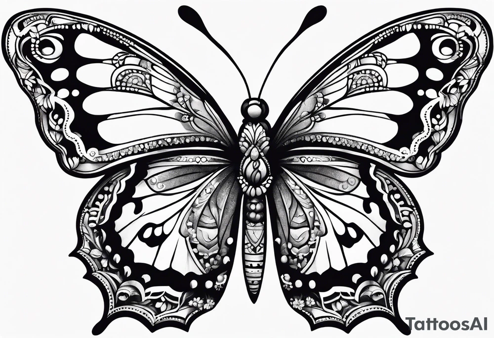 dainty, butterfly whimsical tattoo idea