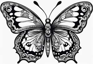 dainty, butterfly whimsical tattoo idea