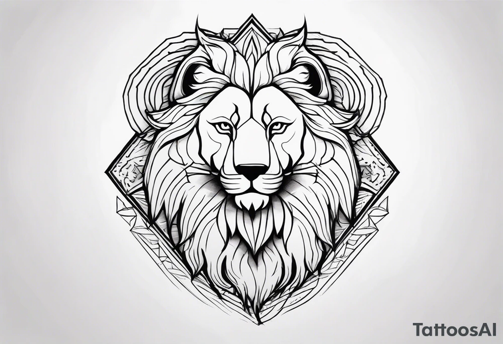 Lion,  wolf, tattoo idea