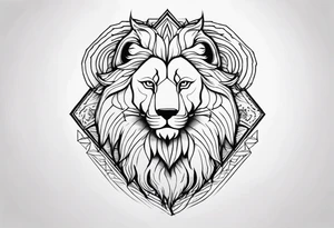 Lion,  wolf, tattoo idea