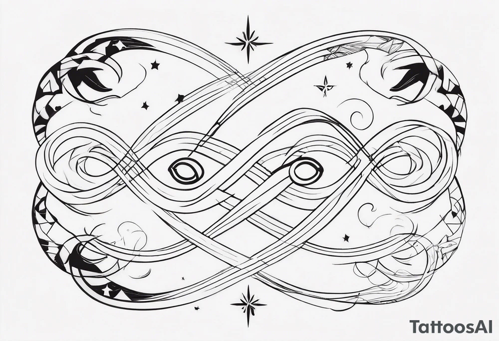 Infinity, family, five tattoo idea