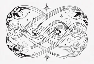 Infinity, family, five tattoo idea