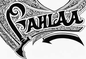 Valhalla axe tattoo idea