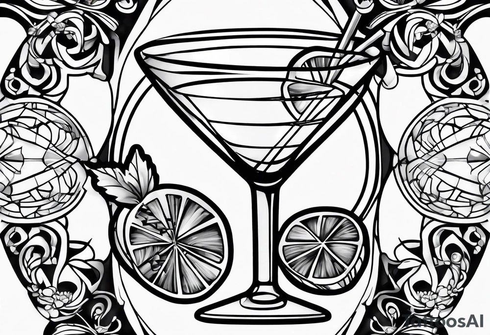 coupe cocktail glass
 glass tattoo idea