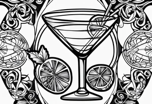 coupe cocktail glass
 glass tattoo idea
