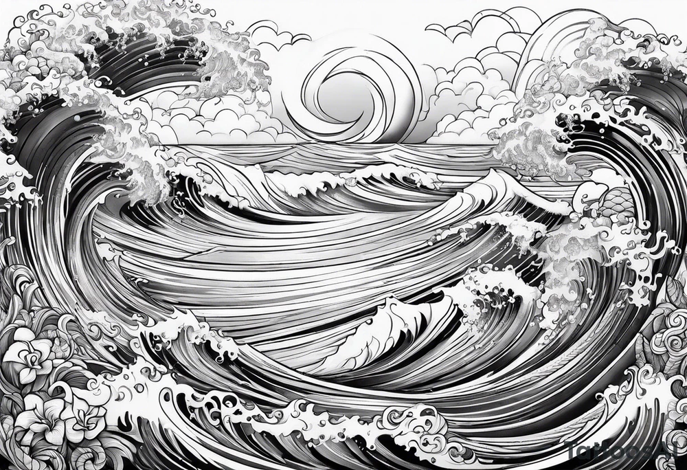Small ocean tattoo idea