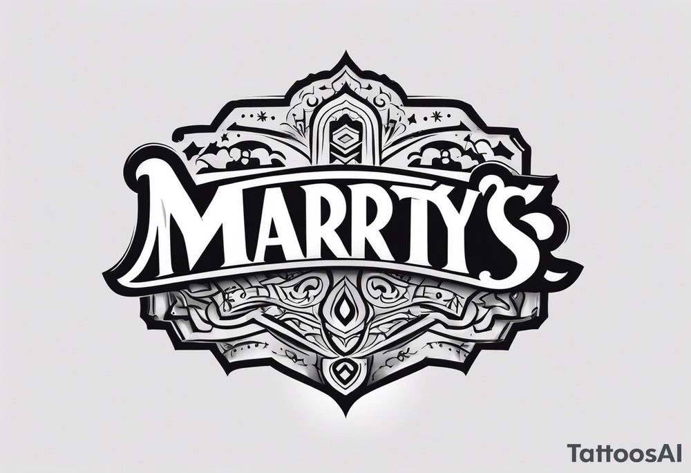 Tattoo logo saying«marty S» tattoo idea