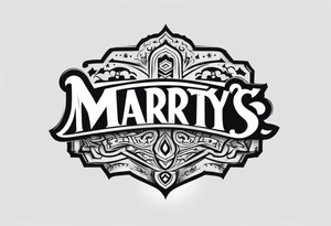 Tattoo logo saying«marty S» tattoo idea