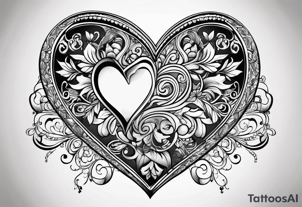 Love hearts tattoo idea