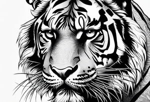 full tiger body tattoo idea