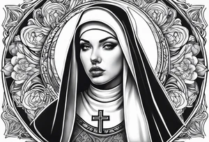 Nun blowjob tattoo idea