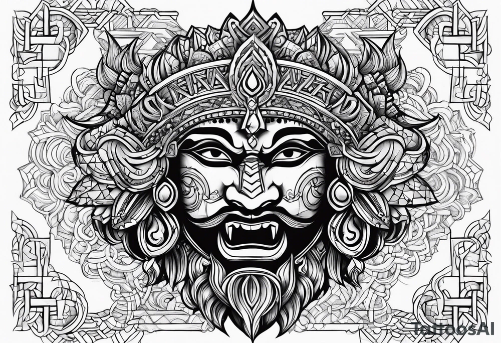 Ravan word only tattoo idea