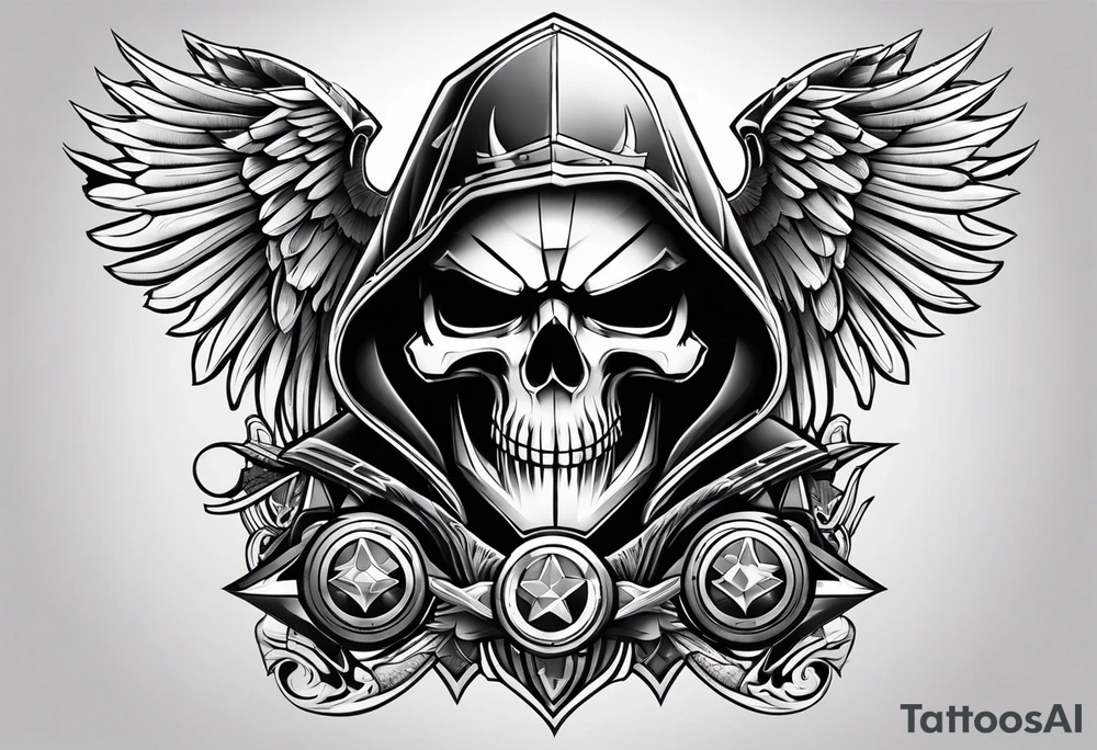 Reaper Harley-Davidson tattoo idea