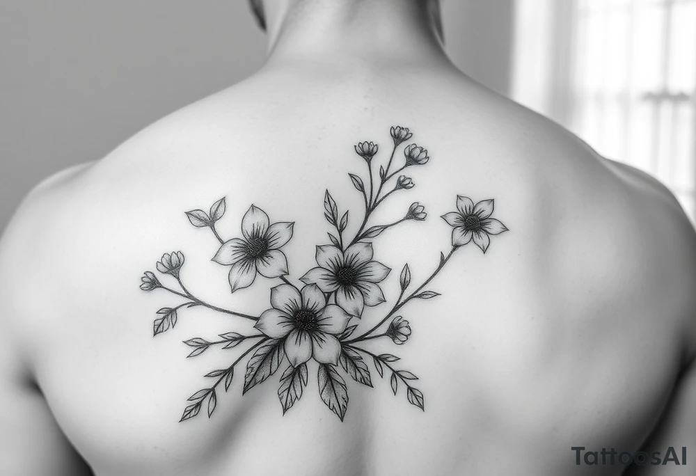 Flowers and vines tattoo idea