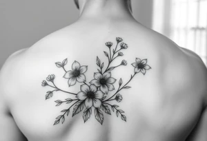Flowers and vines tattoo idea