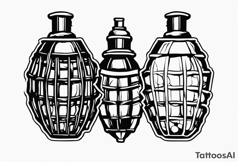 ribcage grenade tattoo idea