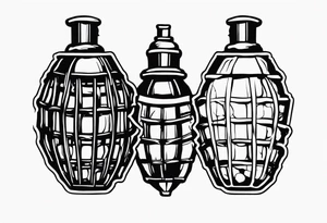 ribcage grenade tattoo idea