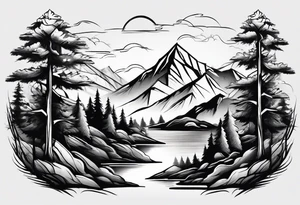 Trees
Mountains tattoo idea