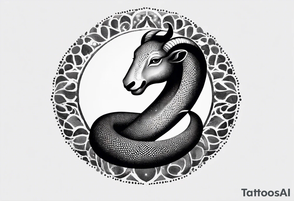aries with snake tattoo idea