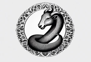 aries with snake tattoo idea
