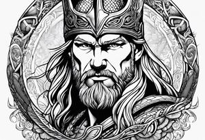 Thor kämpft gegen schlange tattoo idea