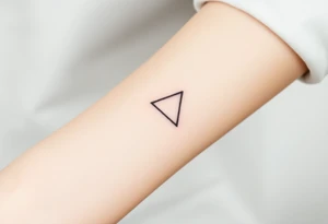 A small tattoo (2x2cm) on my wrist to represent my lesbian identity, but in a subtle way. Fine line. Triangle. tattoo idea