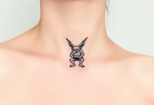 Tiny goblin with paint all over their clothes tattoo idea