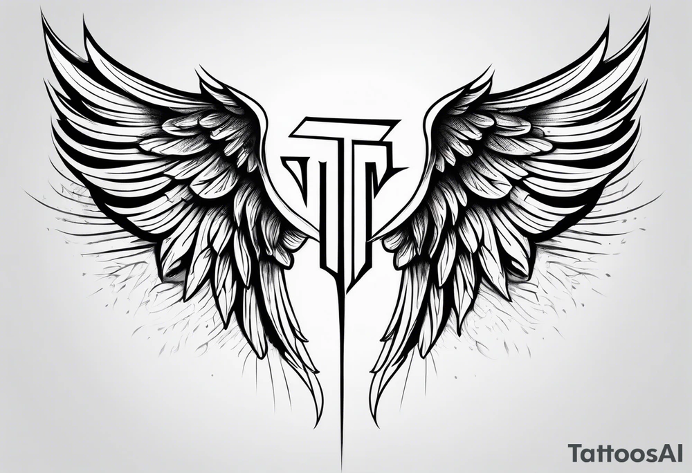 Angel wings tattoo idea
