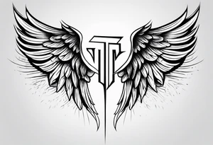 Angel wings tattoo idea