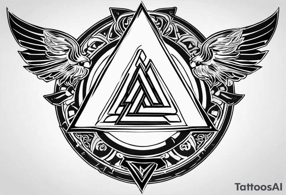 Valhalla shield sword valknut tattoo idea