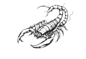 scorpion in flammes tattoo idea