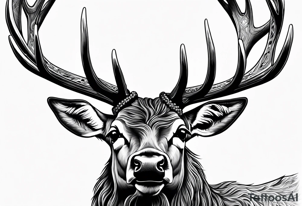 Elk Bugling tattoo idea