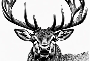 Elk Bugling tattoo idea