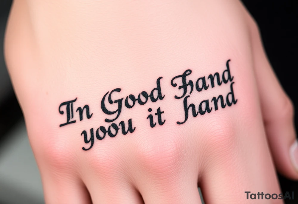 "In God's Hand" tattoo idea