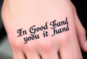 "In God's Hand" tattoo idea