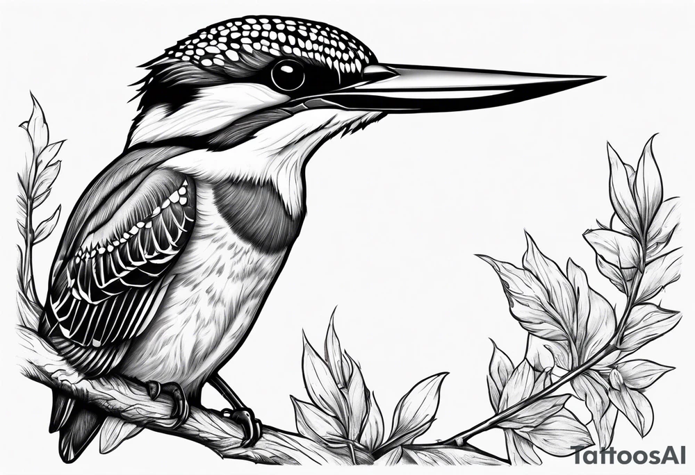 kingfisher hunting tattoo idea