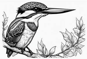 kingfisher hunting tattoo idea