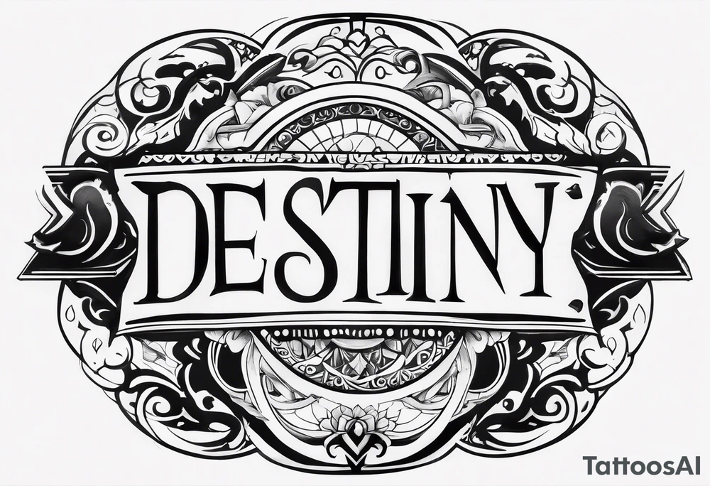 My destiny is always with me!
Always in my thoughts!
Forever in my heart! tattoo idea