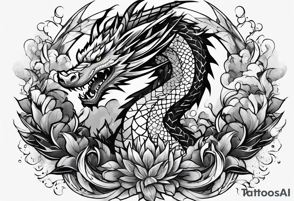 Dragon explosion tattoo idea
