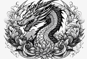 Dragon explosion tattoo idea