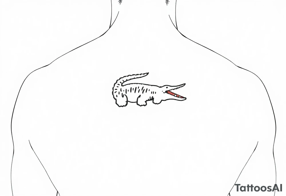 Lacoste brand tattoo comic style tattoo idea