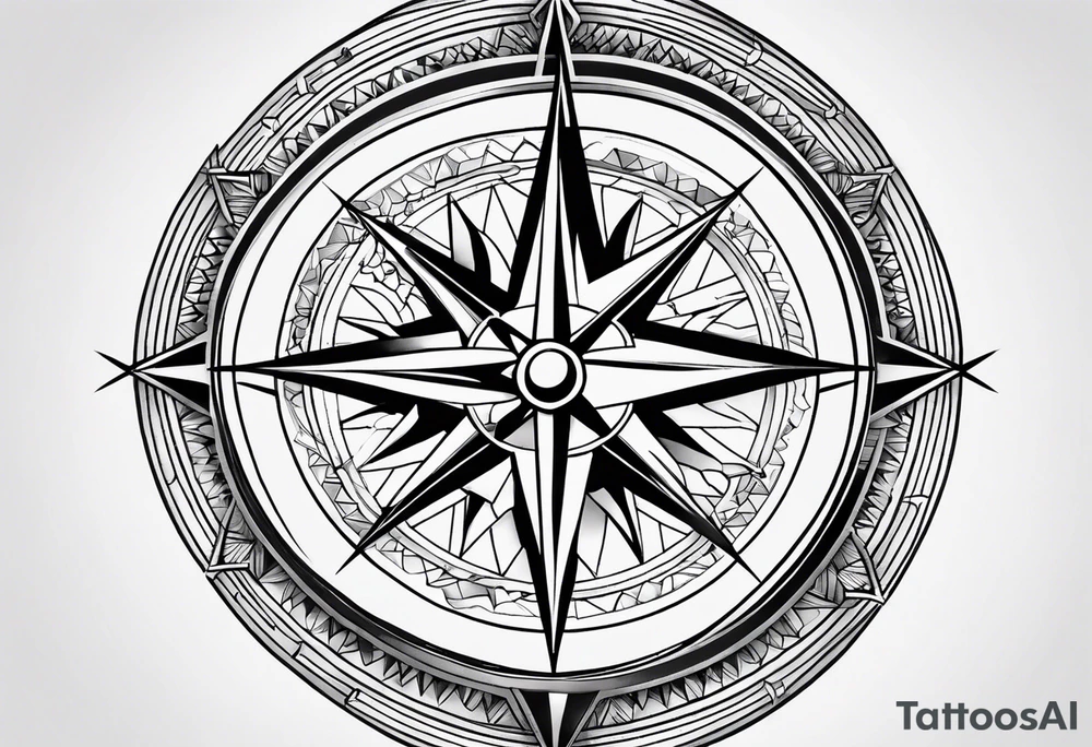 Compass with positivity 
& Hope tattoo idea