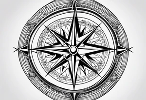 Compass with positivity 
& Hope tattoo idea