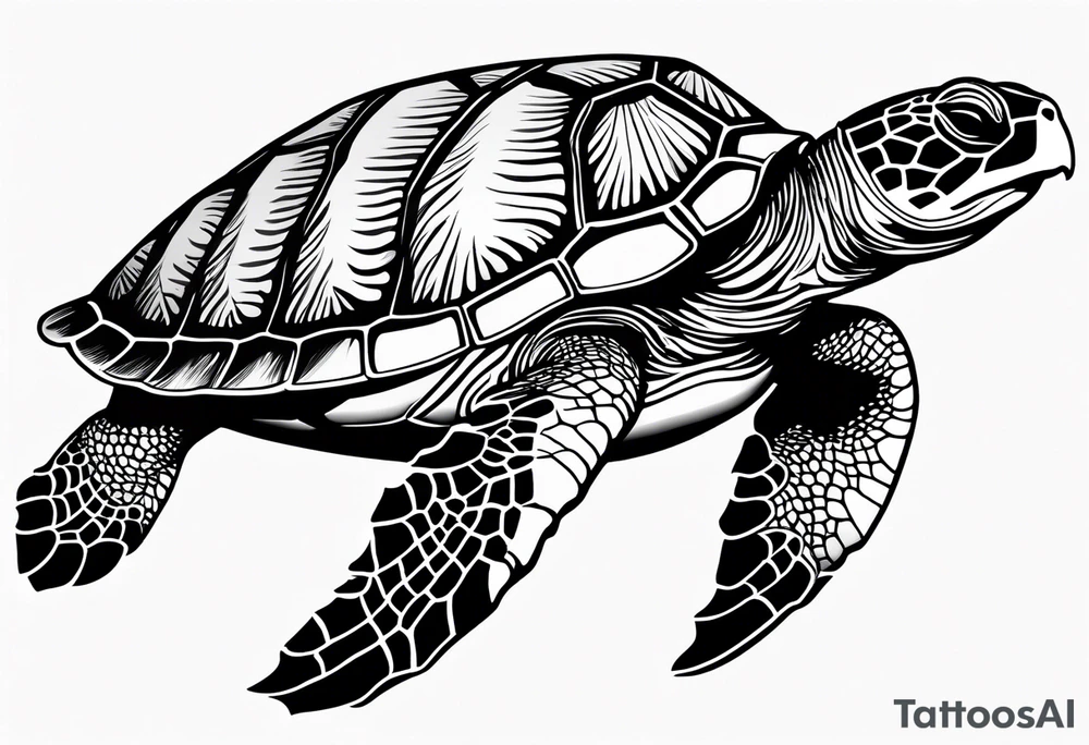 Leg tattoo
Sea turtle
Underwater tattoo idea