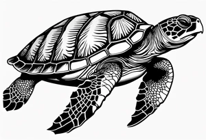 Leg tattoo
Sea turtle
Underwater tattoo idea