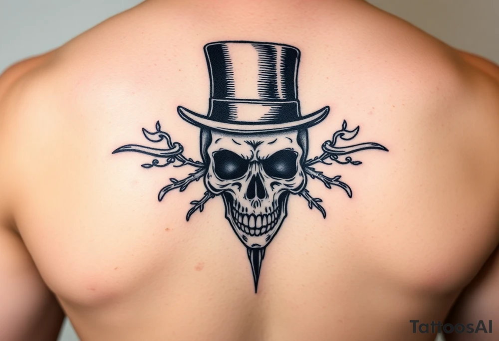voodoo skull, top hat, tattoo idea
