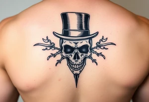 voodoo skull, top hat, tattoo idea